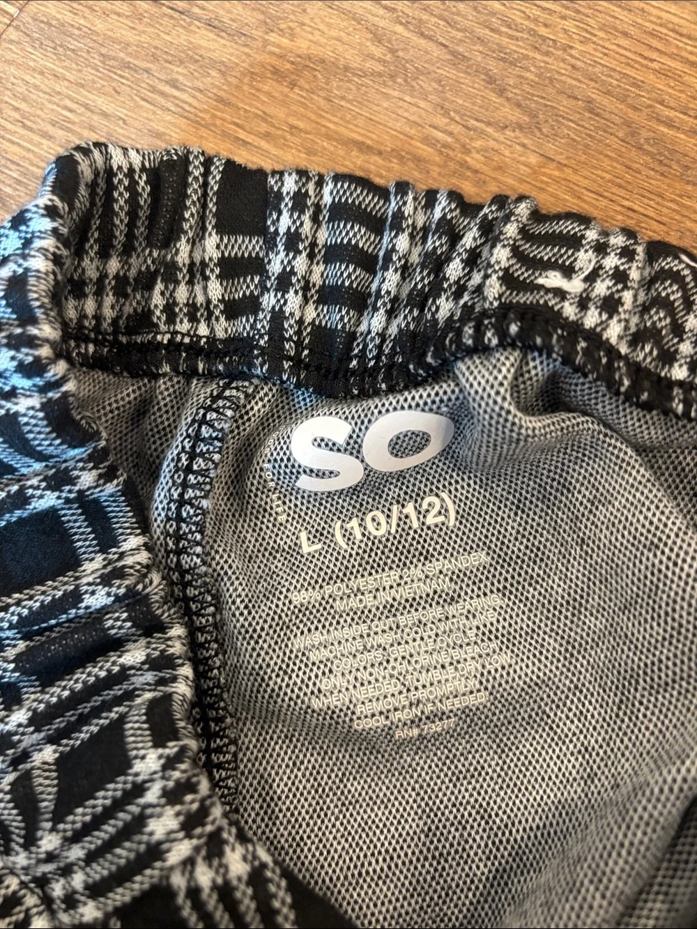 SO Black and White Plaid Mini Skort